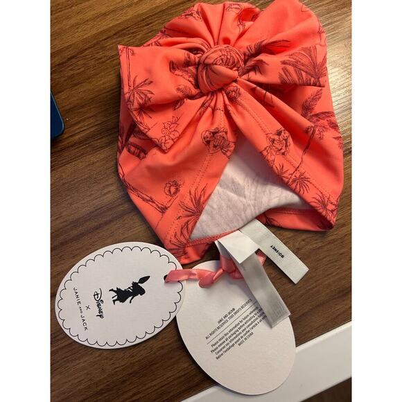 Nwt- Janie and Jack- Disney Moana Palm Toile Headwrap-0-6 months - Picture 2 of 5